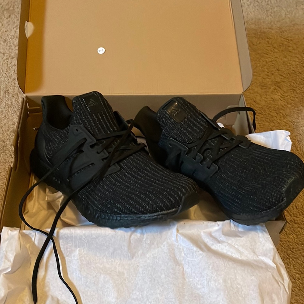 New in Box adidas ultra post 4.0- all black size 12